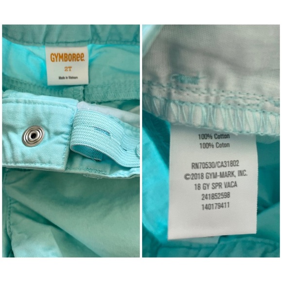 Gymboree Aqua Toddler Shorts, 2T - Picture 3 of 3